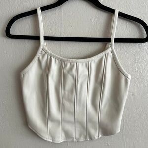 White Corset Crop Top
